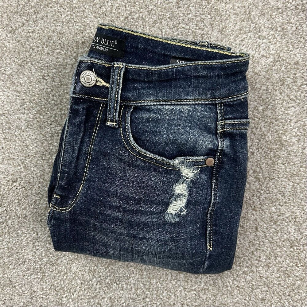 Judy Blue Jeans Skinny Fit Women's Size 0/24 Stretchy Raw Hem - Picture 1 of 10